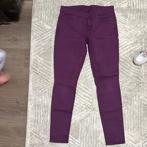 7 For All Mankind Purple Skinny Jeans